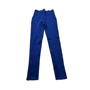 Active Brand High Waisted Leggings Womens Size Small Blue‎ Zipper Ankle EUC